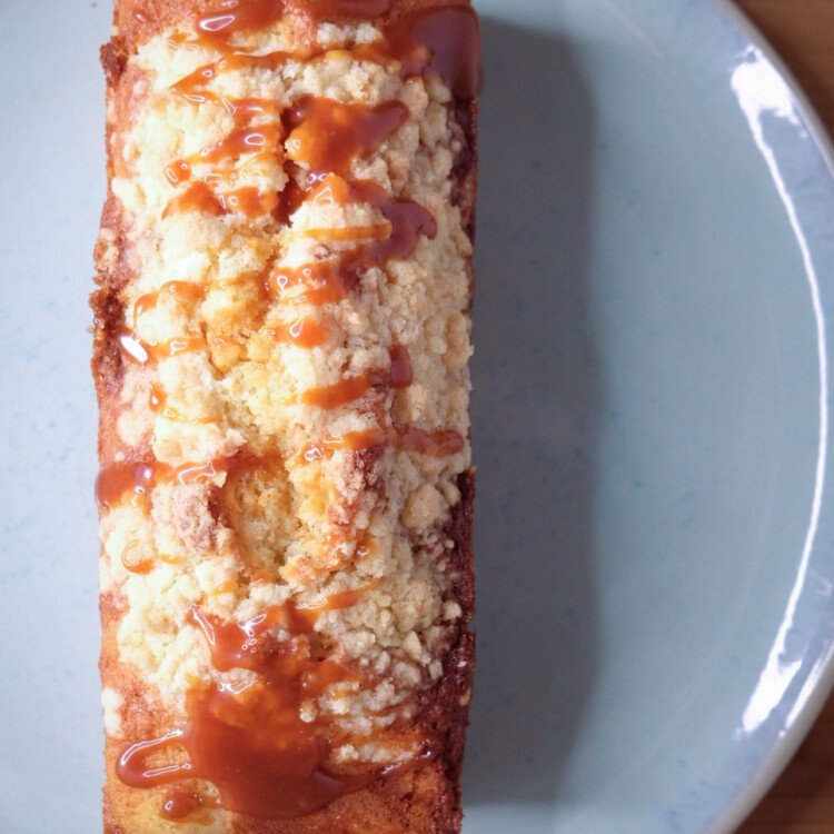 Crumble cake al caramello salato