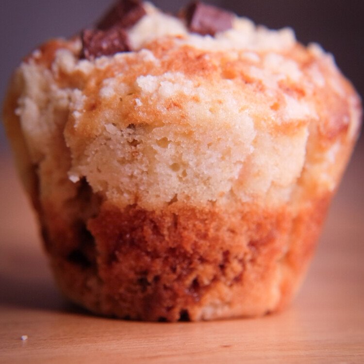 muffin caramello e gocce di cioccolato