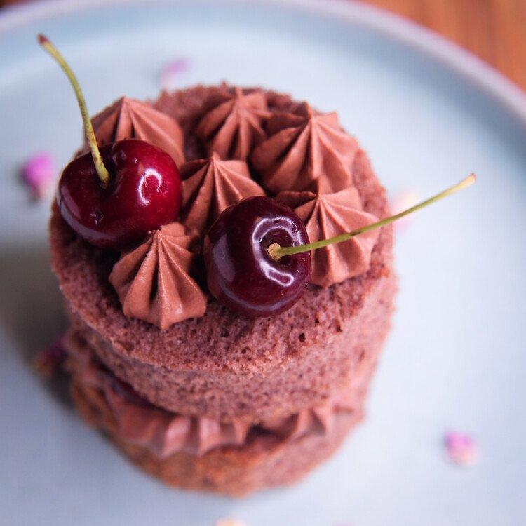 Tortina con ganache montata al cioccolato